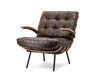 Fauteuil Bastiaan in Java leder donkerbruin