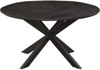 Eettafel zwart mango rond 140 cm - Korver Living