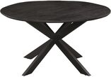 Eettafel zwart mango rond 140 cm - Korver Living