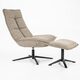 Eleonora Fauteuil Marcus met voetenbank- beige Baquer