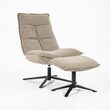 Eleonora Fauteuil Marcus met voetenbank- beige Baquer