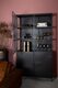 Elina Glass Cabinet black iron frame, 2 doors PTMD - Korver Living