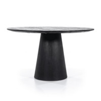 Eettafel Aron rond 130 - zwart - Korver Living