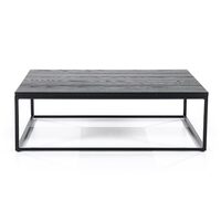 Salontafel ROBIN zwart 100 x 100 x 30 cm. - Korver Living